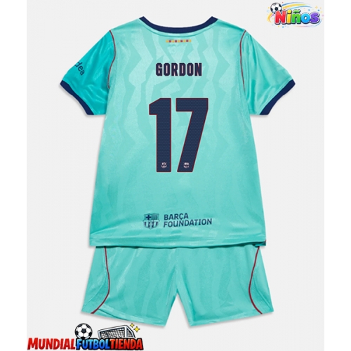 Camiseta Barcelona Anthony Gordon #17 Tercera Equipación Replica 2026-27 para niños mangas cortas (+ Pantalones cortos)